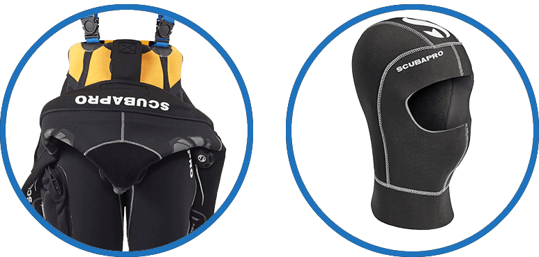scubapro_everdry_4_trockentauchanzug_2018_Hosentraeger Scubapro Everdry 4.0 Damen Neopren-Trockentauchanzug Hosenträger -Kopfhaube