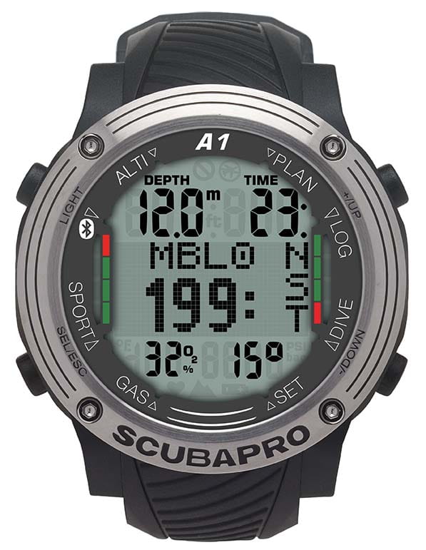 A1-front_NST-with-MBL0_Metric Scubapro A1 Tauchcomputer