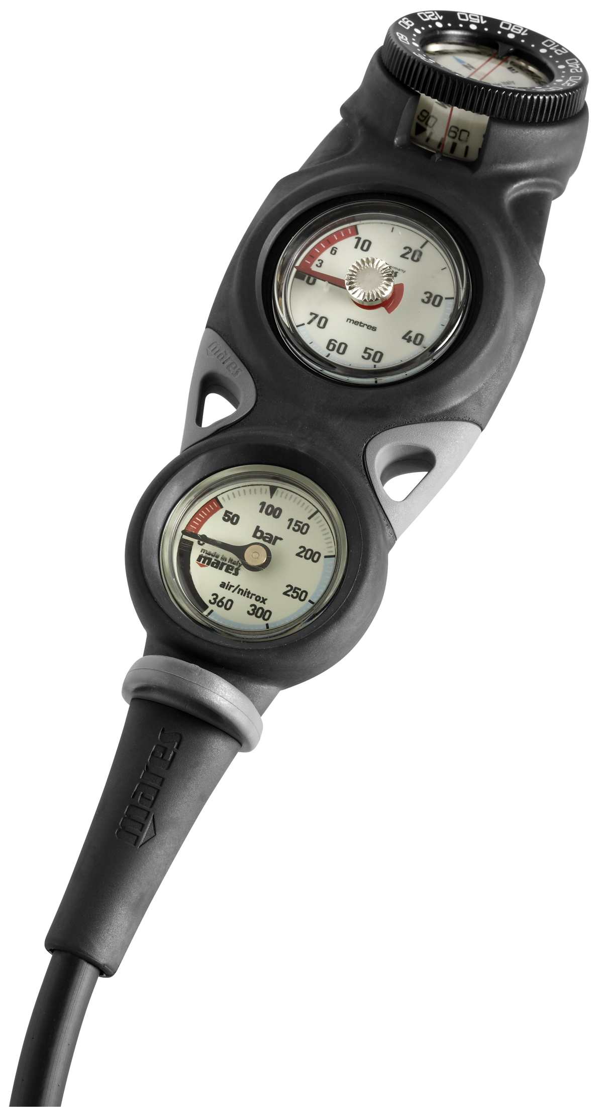 Mares_Mission3_bar Mares Mission 3 Konsole mit Finimeter, Tiefenmesser & Kompass