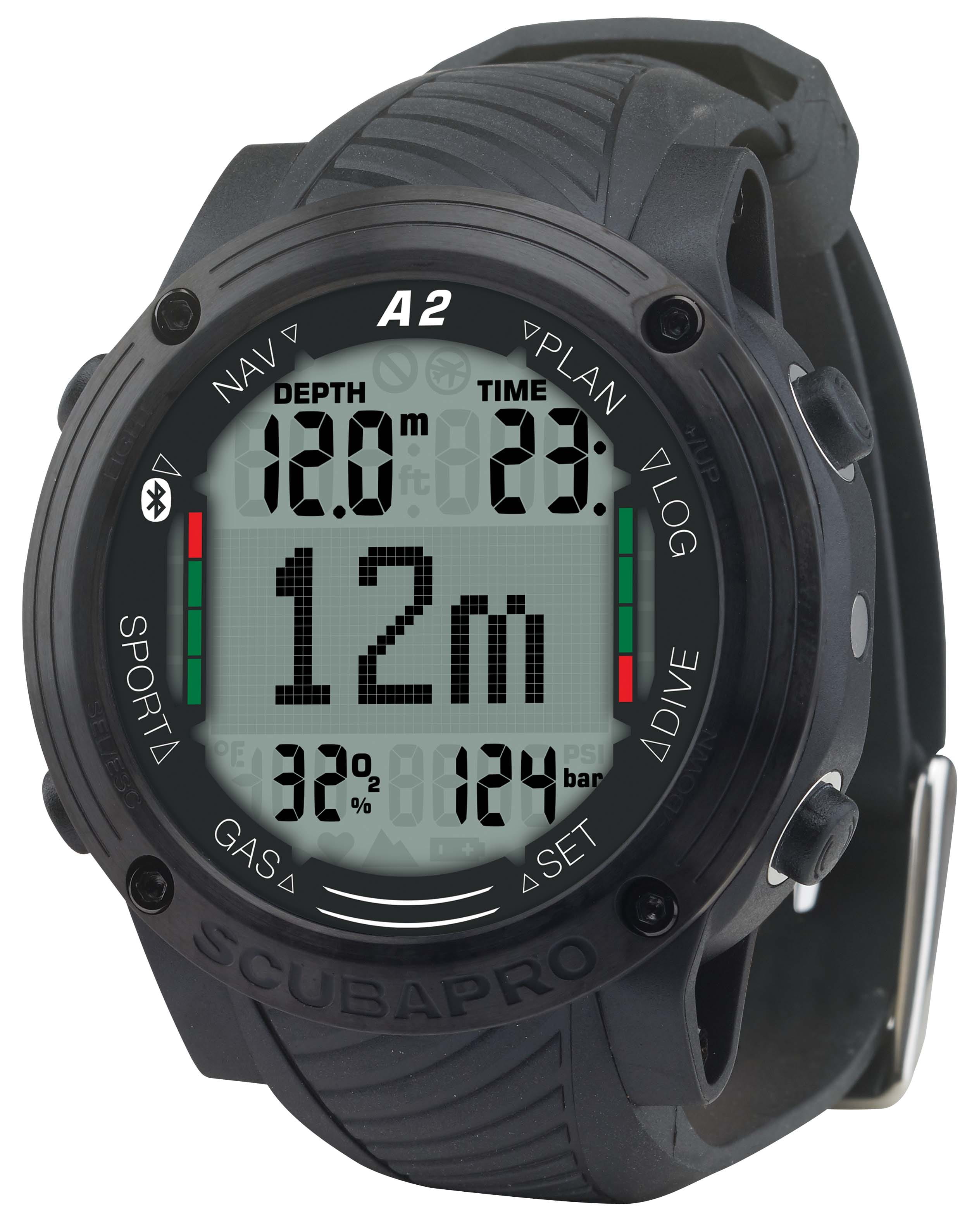 A2-left_CurrentDepth_Metric Scubapro Aladin A2 Tauchcomputer mit Sender