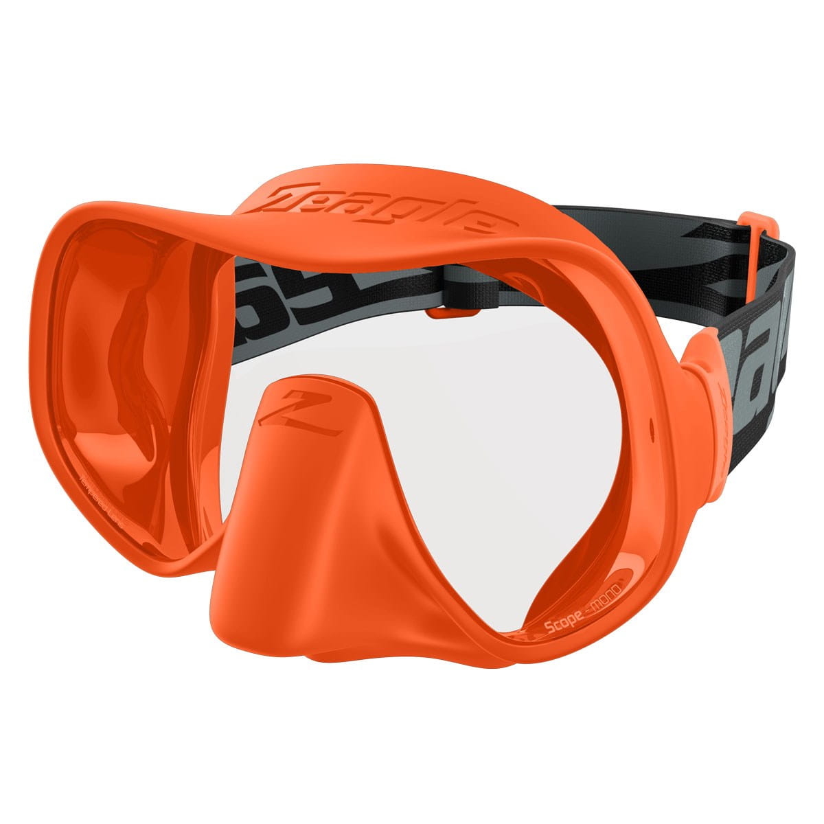 Zeagle_Mono_Tauchmaske_rescue_orange Zeagle Scope Mono Tauchmaske mit Elastik-Maskenband