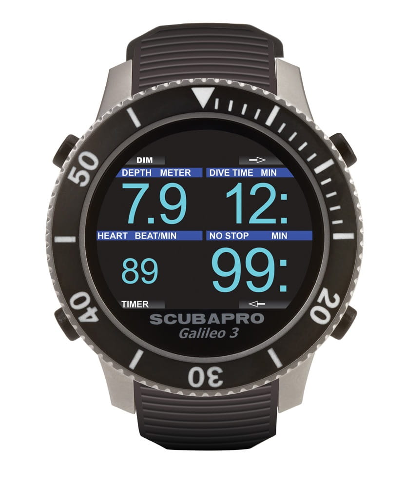 G3_Computer-Screens_Heart-Rate_Metric Scubapro Galileo G3 Tauchcomputer mit Smart + Pro Sender