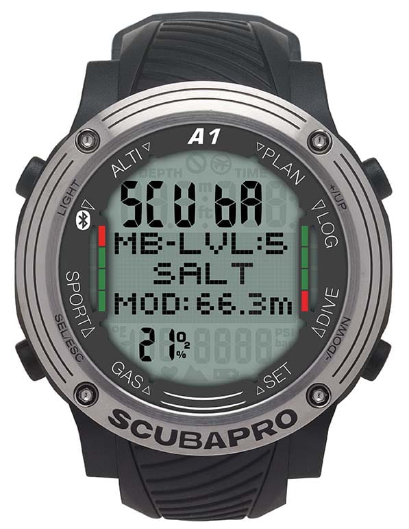A1-front_Metric_Ready-to-Dive Scubapro A1 Tauchcomputer