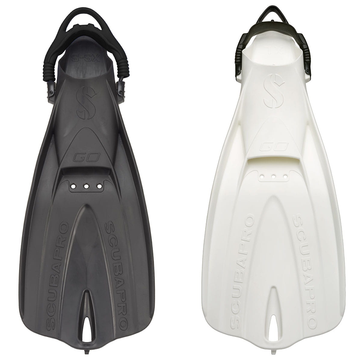 scubapro_go_flosse_schwarz_weiss Scubapro Go Travel Schnorchel - Urlaubsflossen